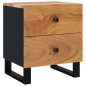 vidaXL Mesita de noche de madera maciza de acacia 40x33x46 cm vidaXL Mesita de noche de madera maciza de acacia 40x33x46 cm