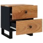 vidaXL Mesita de noche de madera maciza de acacia 40x33x46 cm vidaXL Mesita de noche de madera maciza de acacia 40x33x46 cm