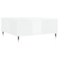 vidaXL Mesa de centro madera contrachapada blanco brillo 80x80x36,5 cm vidaXL Mesa de centro madera contrachapada blanco brillo 80x80x36,5 cm