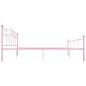 vidaXL Estructura de cama de metal rosa 180x200 cm vidaXL Estructura de cama de metal rosa 180x200 cm