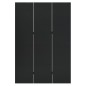vidaXL Biombo divisor de 3 paneles acero negro 120x180 cm vidaXL Biombo divisor de 3 paneles acero negro 120x180 cm