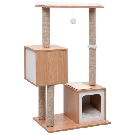 vidaXL Rascador para gatos con alfombra rascadora de sisal 104 cm
