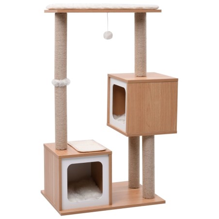 vidaXL Rascador para gatos con alfombra rascadora de sisal 104 cm