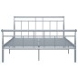 vidaXL Estructura de cama de metal gris 140x200 cm
