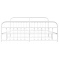 vidaXL Estructura cama metal con cabecero y estribo blanco 200x200 cm vidaXL Estructura cama metal con cabecero y estribo blanco 200x200 cm
