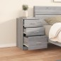 vidaXL Mesita de noche madera contrachapada gris Sonoma 40x40x63 cm vidaXL Mesita de noche madera contrachapada gris Sonoma 40x40x63 cm
