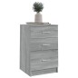 vidaXL Mesita de noche madera contrachapada gris Sonoma 40x40x63 cm vidaXL Mesita de noche madera contrachapada gris Sonoma 40x40x63 cm