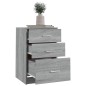 vidaXL Mesita de noche madera contrachapada gris Sonoma 40x40x63 cm vidaXL Mesita de noche madera contrachapada gris Sonoma 40x40x63 cm