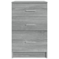 vidaXL Mesita de noche madera contrachapada gris Sonoma 40x40x63 cm vidaXL Mesita de noche madera contrachapada gris Sonoma 40x40x63 cm