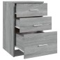 vidaXL Mesita de noche madera contrachapada gris Sonoma 40x40x63 cm vidaXL Mesita de noche madera contrachapada gris Sonoma 40x40x63 cm
