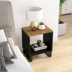 vidaXL Mesa de centro madera maciza mango y contrachapada 40x31x46 cm