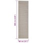 vidaXL Alfombra de sisal natural color arena 80x300 cm vidaXL Alfombra de sisal natural color arena 80x300 cm