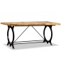 vidaXL Mesa de salón comedor de madera maciza de mango rugosa 180 cm