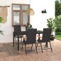 vidaXL Juego de comedor para jardín 5 piezas negro y marrón vidaXL Juego de comedor para jardín 5 piezas negro y marrón