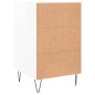 vidaXL Mesita de noche madera de ingeniería blanco brillo 40x40x66 cm