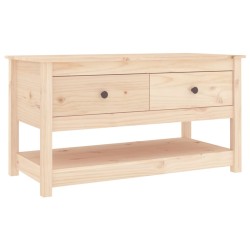 vidaXL Mesa de centro de madera maciza de pino 102x49x55 cm