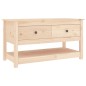 vidaXL Mesa de centro de madera maciza de pino 102x49x55 cm