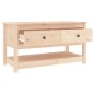 vidaXL Mesa de centro de madera maciza de pino 102x49x55 cm