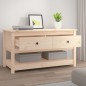 vidaXL Mesa de centro de madera maciza de pino 102x49x55 cm