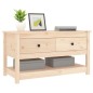 vidaXL Mesa de centro de madera maciza de pino 102x49x55 cm