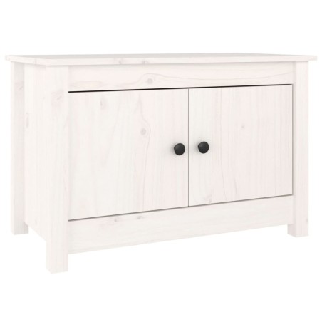 vidaXL Armario zapatero de madera maciza de pino blanco 70x38x45,5 cm