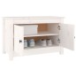 vidaXL Armario zapatero de madera maciza de pino blanco 70x38x45,5 cm vidaXL Armario zapatero de madera maciza de pino blanco 70x38x45,5 cm