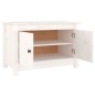 vidaXL Armario zapatero de madera maciza de pino blanco 70x38x45,5 cm vidaXL Armario zapatero de madera maciza de pino blanco 70x38x45,5 cm