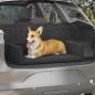 vidaXL Cama de maletero para perros aspecto de lino negro 70x45 cm