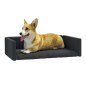 vidaXL Cama de maletero para perros aspecto de lino negro 70x45 cm