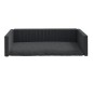 vidaXL Cama de maletero para perros aspecto de lino negro 70x45 cm