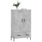 vidaXL Aparador alto madera de ingeniería gris hormigón 69,5x31x115 cm vidaXL Aparador alto madera de ingeniería gris hormigón 69,5x31x115 cm