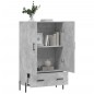 vidaXL Aparador alto madera de ingeniería gris hormigón 69,5x31x115 cm vidaXL Aparador alto madera de ingeniería gris hormigón 69,5x31x115 cm