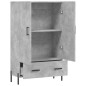 vidaXL Aparador alto madera de ingeniería gris hormigón 69,5x31x115 cm vidaXL Aparador alto madera de ingeniería gris hormigón 69,5x31x115 cm