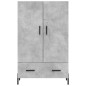 vidaXL Aparador alto madera de ingeniería gris hormigón 69,5x31x115 cm vidaXL Aparador alto madera de ingeniería gris hormigón 69,5x31x115 cm