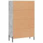 vidaXL Aparador alto madera de ingeniería gris hormigón 69,5x31x115 cm vidaXL Aparador alto madera de ingeniería gris hormigón 69,5x31x115 cm