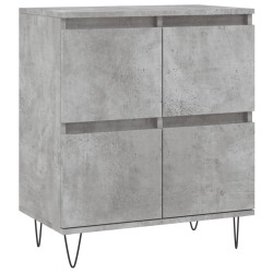 vidaXL Aparador de madera contrachapada gris hormigón 60x35x70 cm