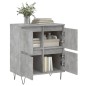 vidaXL Aparador de madera contrachapada gris hormigón 60x35x70 cm
