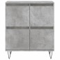 vidaXL Aparador de madera contrachapada gris hormigón 60x35x70 cm