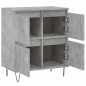 vidaXL Aparador de madera contrachapada gris hormigón 60x35x70 cm