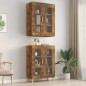 vidaXL Armario colgante de pared roble ahumado 69,5x34x90 cm vidaXL Armario colgante de pared roble ahumado 69,5x34x90 cm