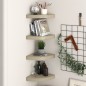 vidaXL Estante flotante de esquina 4 uds MDF roble 25x25x3,8 cm vidaXL Estante flotante de esquina 4 uds MDF roble 25x25x3,8 cm