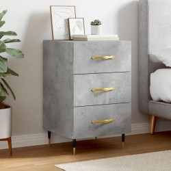vidaXL Mesita de noche madera de ingeniería gris hormigón 40x40x66 cm