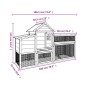 vidaXL Gallinero madera maciza de pino gris 186,5x58,5x113 cm vidaXL Gallinero madera maciza de pino gris 186,5x58,5x113 cm