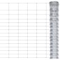 vidaXL Valla de jardín de acero galvanizado plateado 50x1,6 m