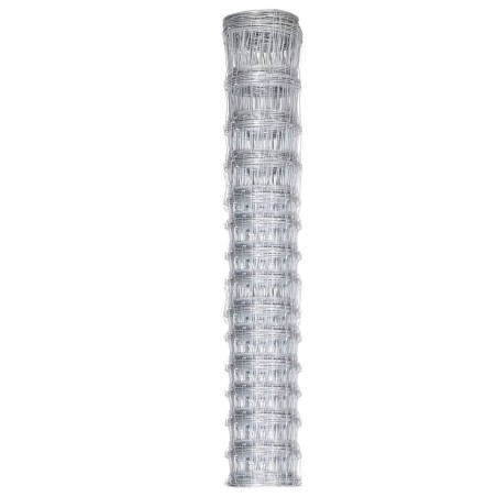 vidaXL Valla de jardín de acero galvanizado plateado 50x1,6 m