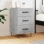 vidaXL Mesita de noche madera de ingeniería gris hormigón 40x40x66 cm vidaXL Mesita de noche madera de ingeniería gris hormigón 40x40x66 cm