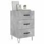 vidaXL Mesita de noche madera de ingeniería gris hormigón 40x40x66 cm vidaXL Mesita de noche madera de ingeniería gris hormigón 40x40x66 cm