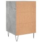 vidaXL Mesita de noche madera de ingeniería gris hormigón 40x40x66 cm vidaXL Mesita de noche madera de ingeniería gris hormigón 40x40x66 cm