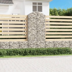 vidaXL Cesta gaviones forma arco hierro galvanizado 100x30x220/240 cm