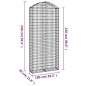 vidaXL Cesta gaviones forma arco hierro galvanizado 100x30x220/240 cm vidaXL Cesta gaviones forma arco hierro galvanizado 100x30x220/240 cm